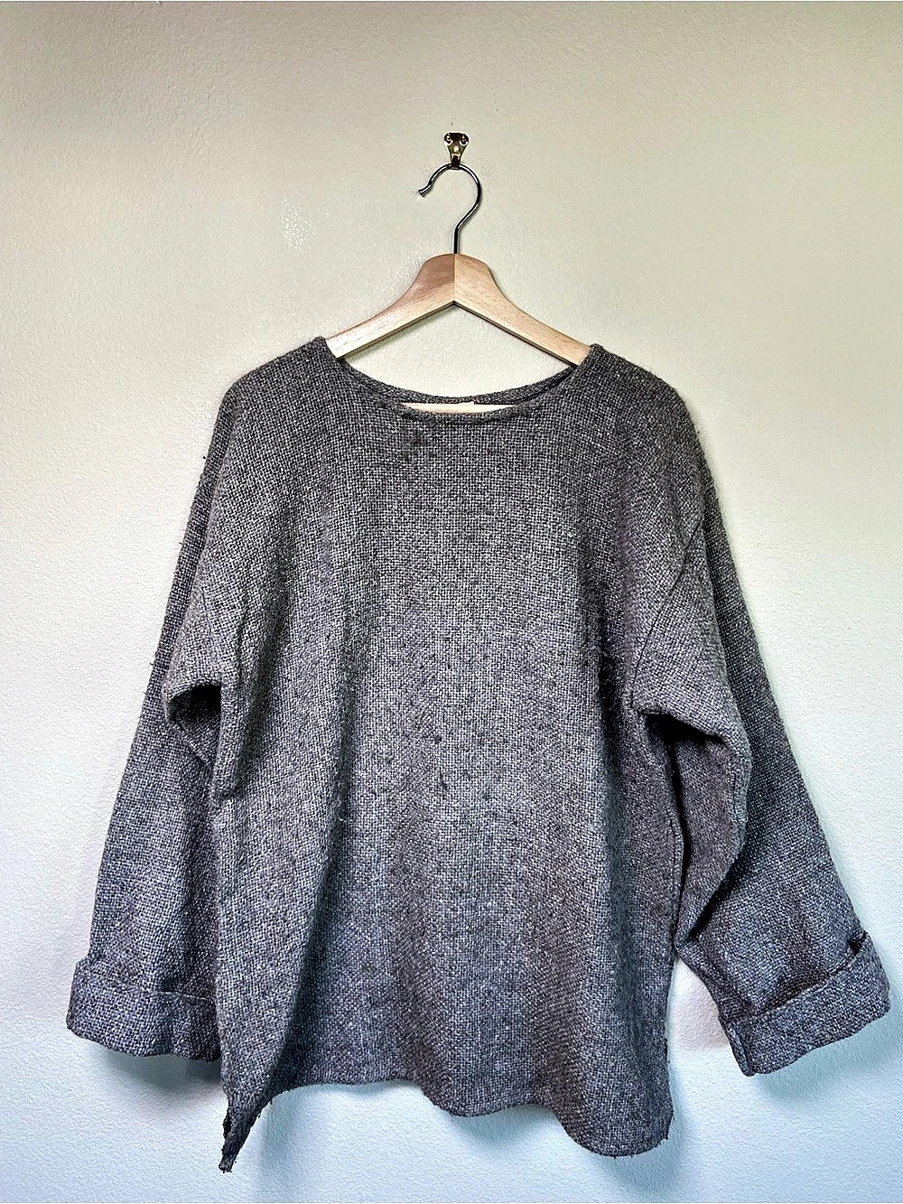 Vintage Nina and June Wool Burlap Crew Neck Sweater Large
